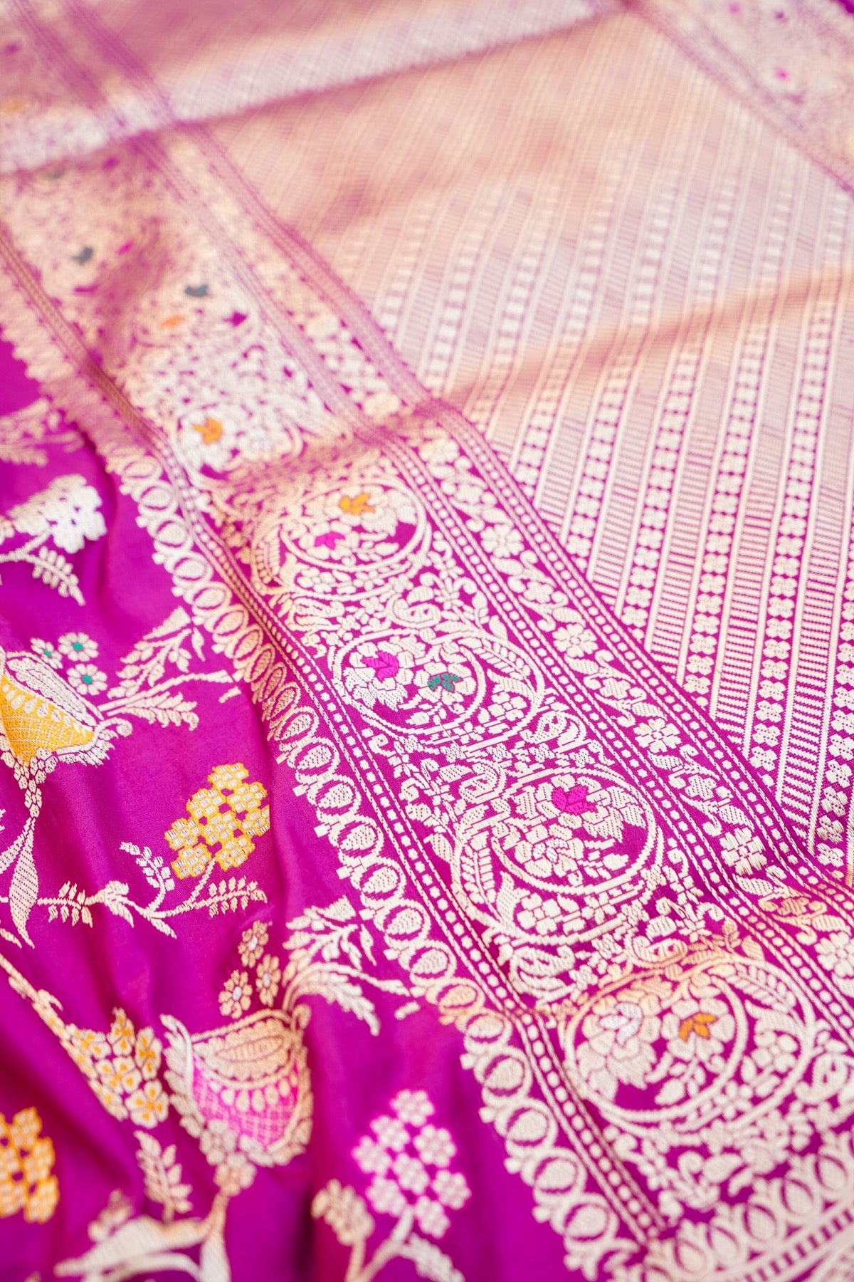 Handloom Banarasi Pure Katan Silk Kadwa Saree - Khinkhwab