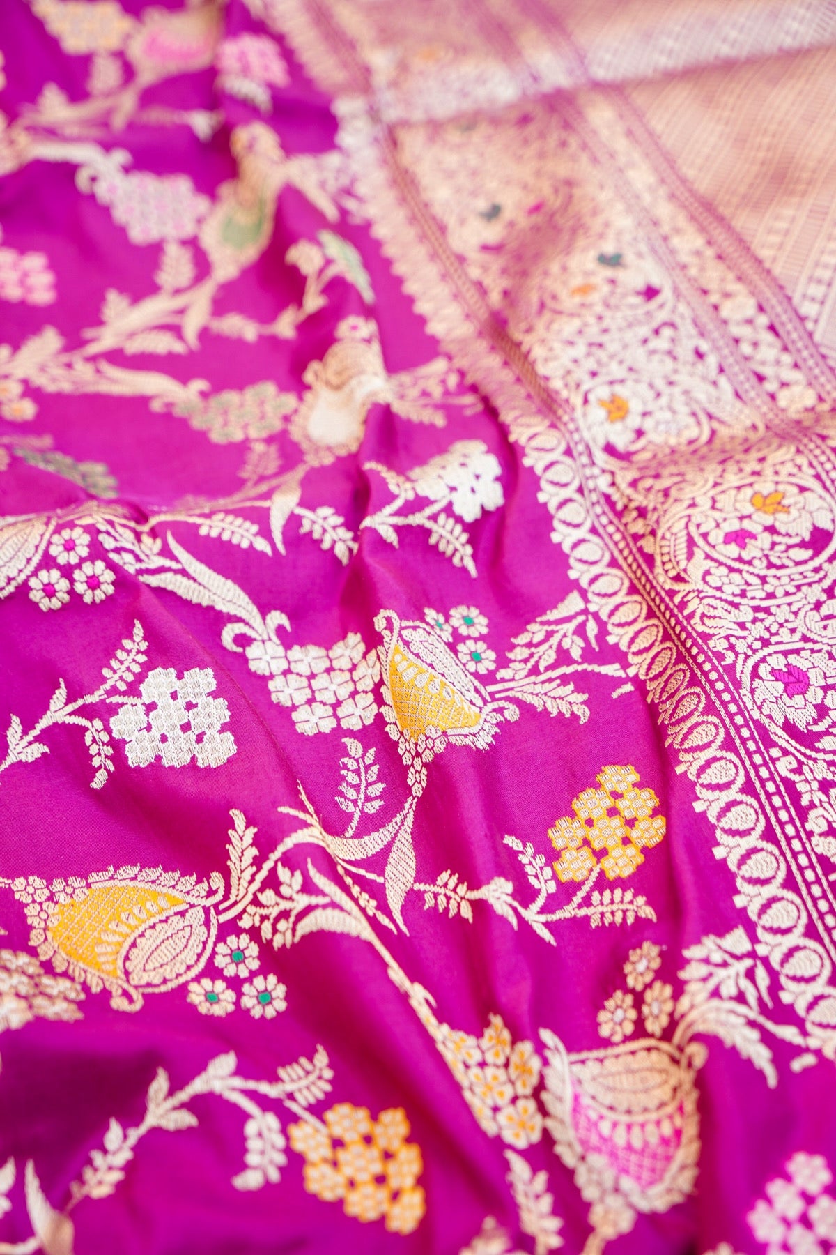 Handloom Banarasi Pure Katan Silk Kadwa Saree - Khinkhwab