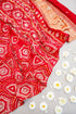 Gajji Silk Bandhani Handcrafted Gotta Patti Work Saree - Khinkhwab