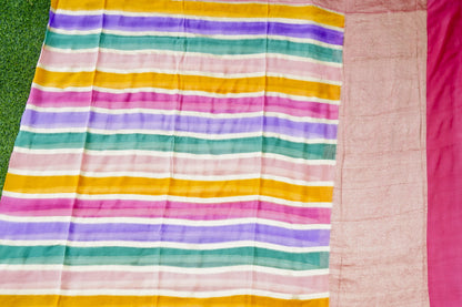 Banarasi Georgette Striped Dupatta in Multicolour