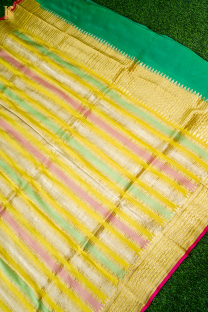 Banarasi Georgette Leheriya Dupatta in Sunshine Yellow
