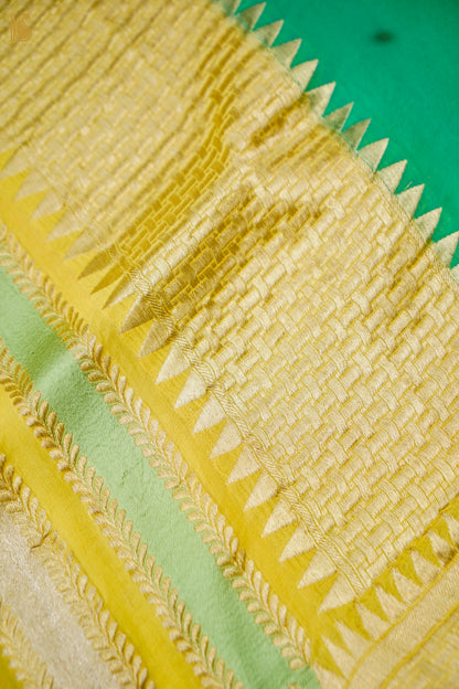 Banarasi Georgette Leheriya Dupatta in Sunshine Yellow