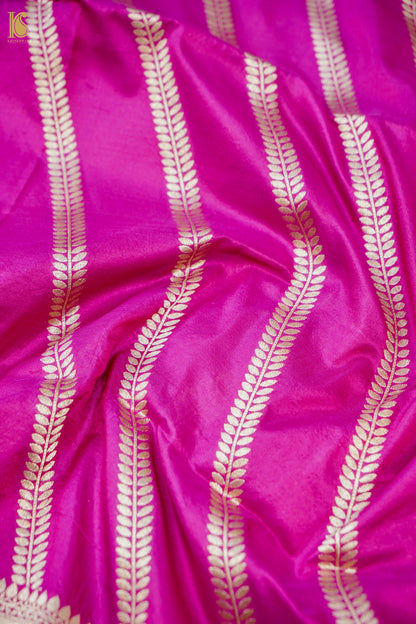 Handwoven Banarasi Katan Silk Dupatta in Magenta
