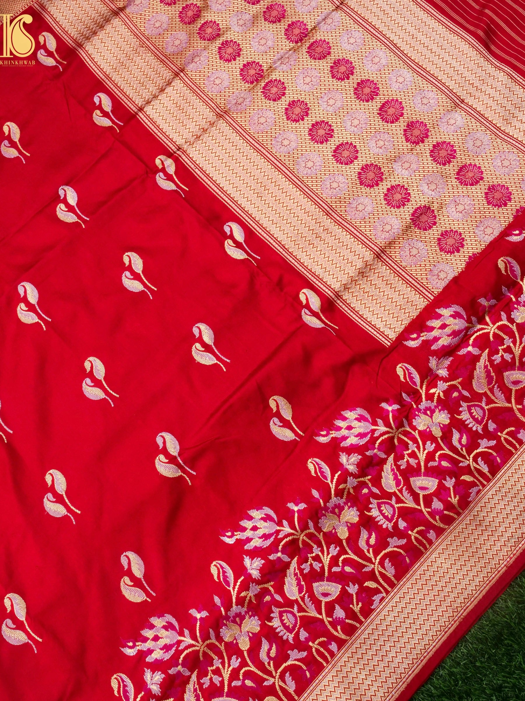 Banarasi Handloom Pure Katan Silk Kadwa Saree