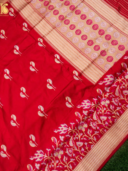 Banarasi Handloom Pure Katan Silk Kadwa Saree