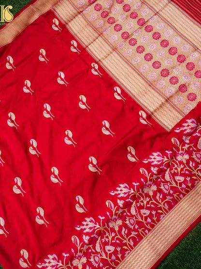 Banarasi Handloom Pure Katan Silk Kadwa Saree