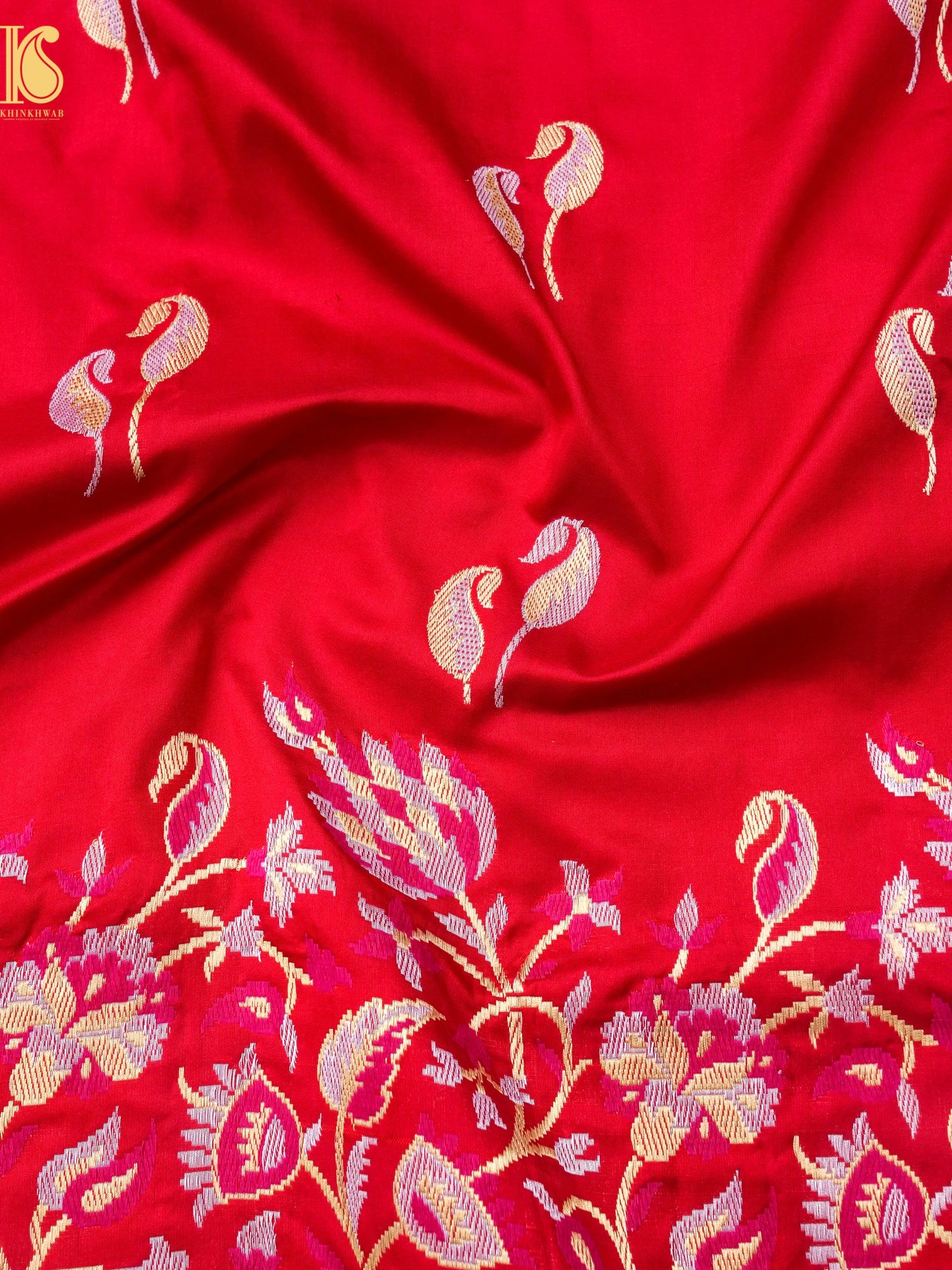 Banarasi Handloom Pure Katan Silk Kadwa Saree