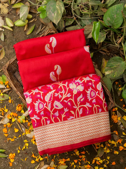 Banarasi Handloom Pure Katan Silk Kadwa Saree