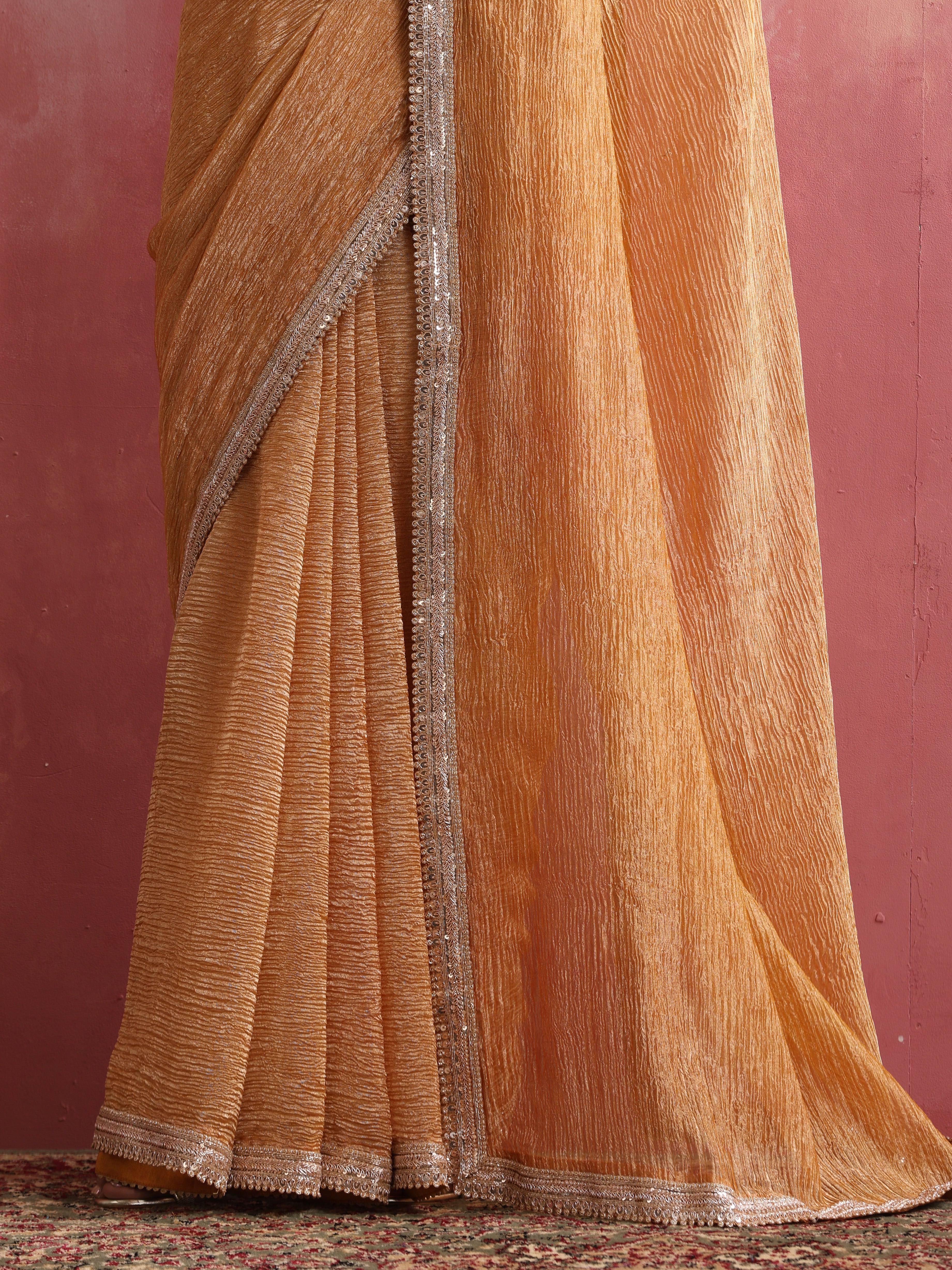 Banarasi Crush Tissue Silk Saree with Border