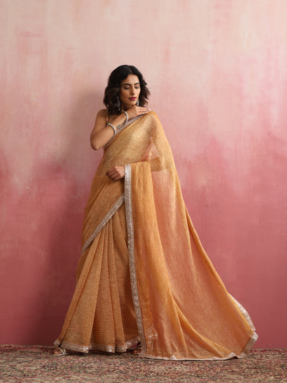 Banarasi Crush Tissue Silk Saree with Border