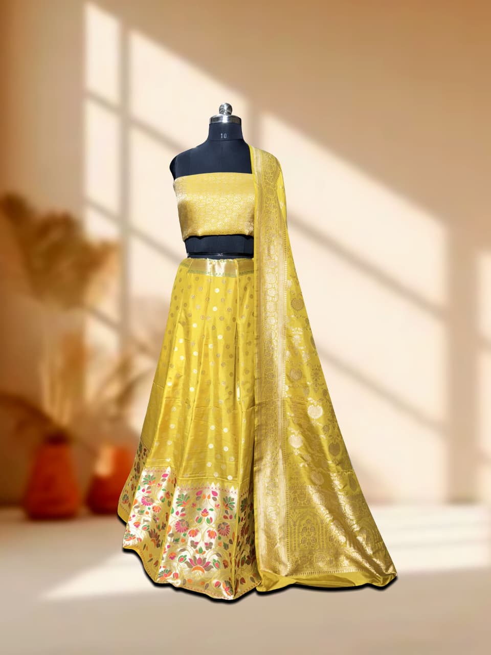 Handloom Banarasi Katan Silk Kalidar Inara Lehenga