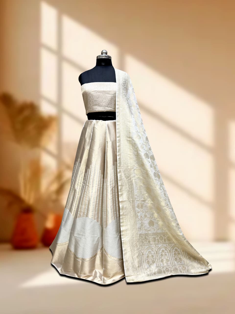 Handloom Banarasi Katan Silk Kalidar Mahira Lehenga