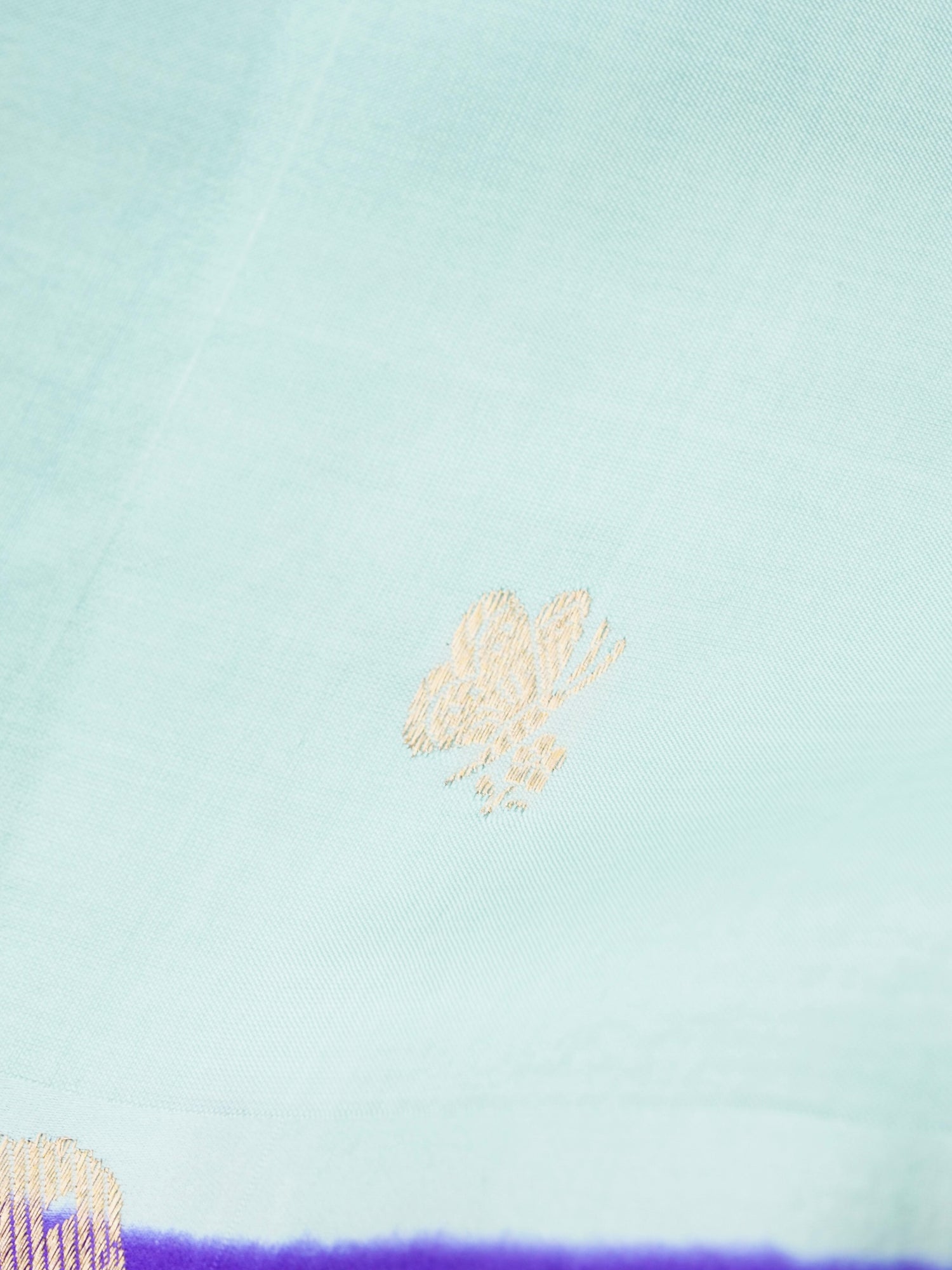 Handloom Banarasi Pure Katan Silk Kadwa Saree in Mint with Bird - Khinkhwab