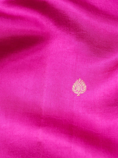 Handloom Banarasi Pure Katan Silk Kadwa Saree in Magenta with Bird Motif - Khinkhwab