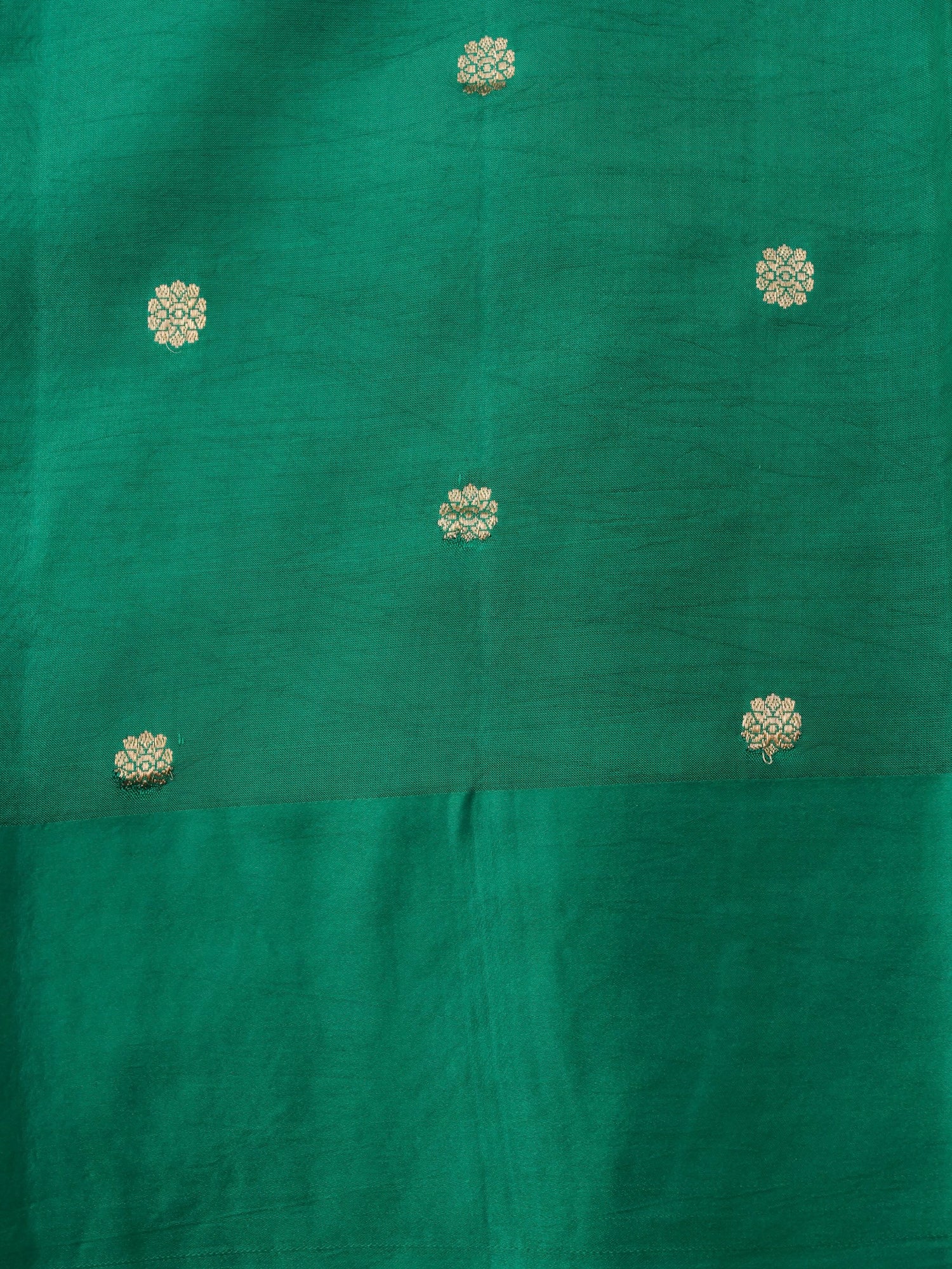 Handloom Banarasi Pure Katan Silk Gold Kadwa Saree with Nandi &amp; Calf - Khinkhwab