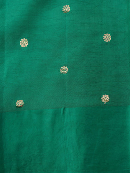 Handloom Banarasi Pure Katan Silk Gold Kadwa Saree with Nandi &amp; Calf - Khinkhwab