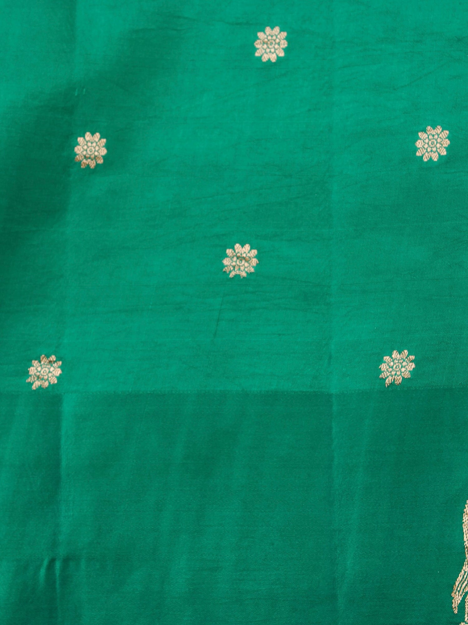 Handloom Banarasi Pure Katan Silk Kadwa Saree in Khaki with Standing Nandi - Khinkhwab