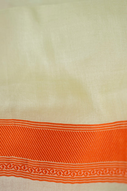 Handwoven Banarasi Organza Silk Kadwa Saree in Pista Cream - Soglia