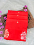 Handloom Banarasi Pure Katan Silk Kadwa Saree in Red with Crane and Floral Motif - Khinkhwab
