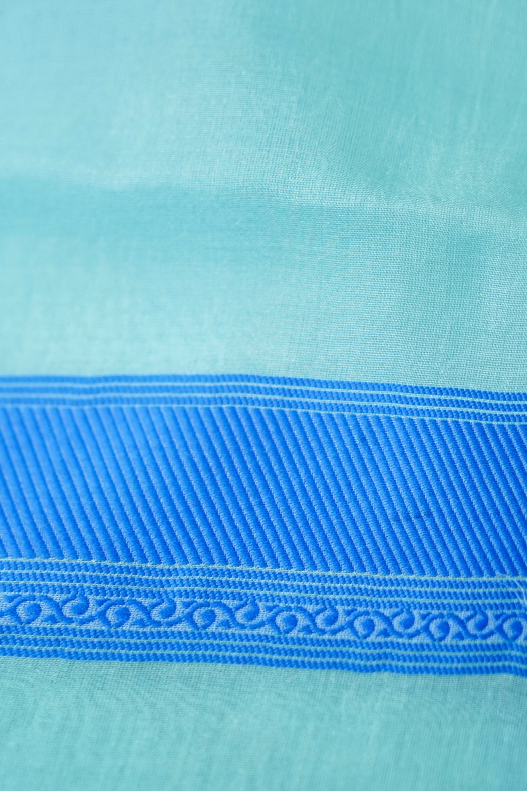 Handwoven Banarasi Organza Silk Kadwa Saree in Ice Blue- Soglia