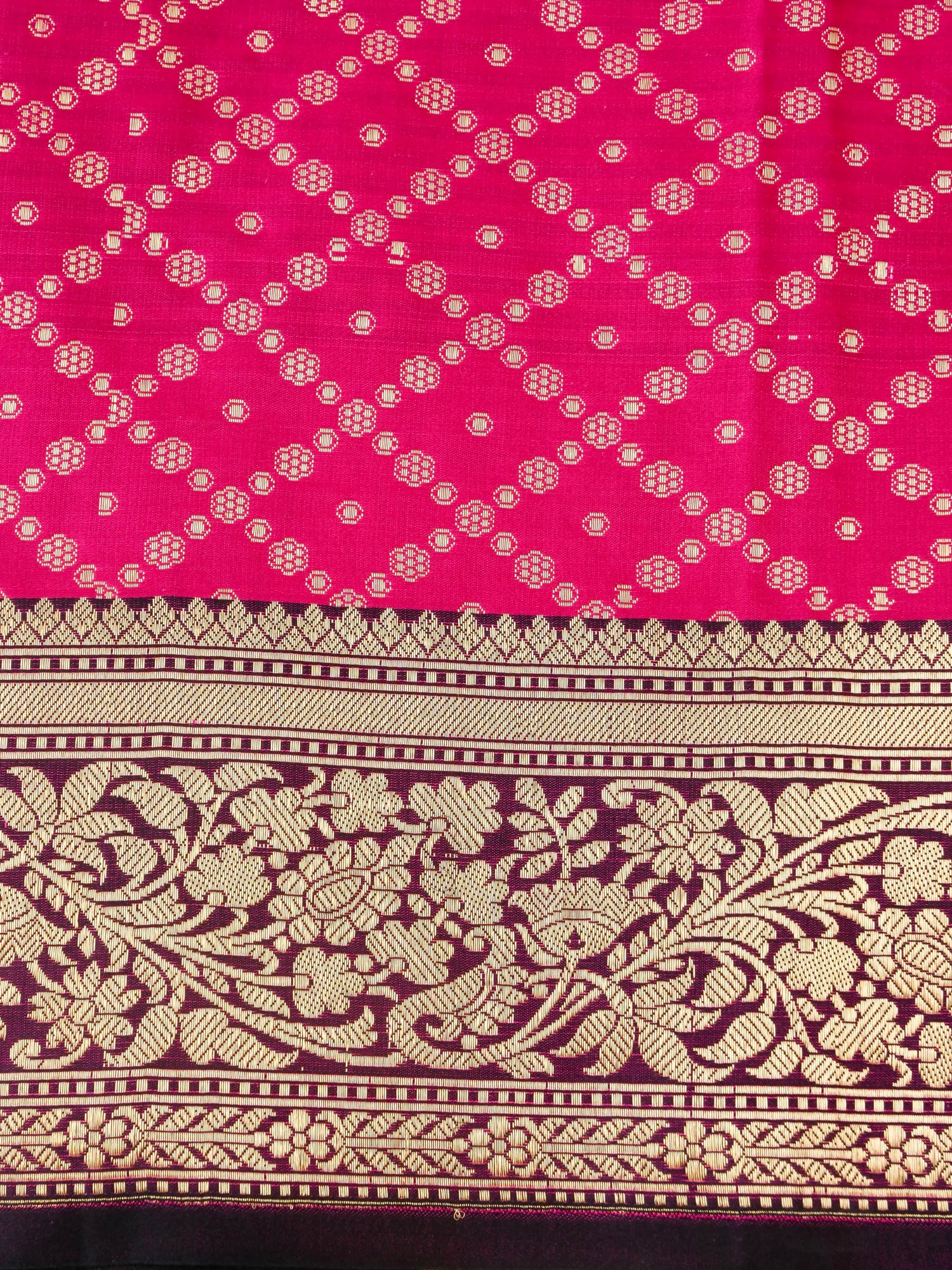 Handloom Banarasi Mushru Satin Saree in Black Gold Stripes - Khinkhwab