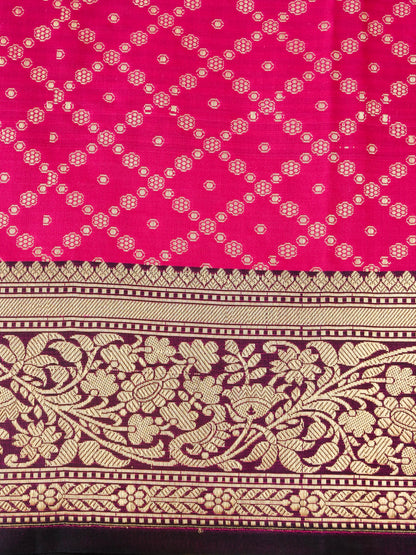 Handloom Banarasi Mushru Satin Saree in Black Gold Stripes - Khinkhwab