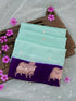 Handloom Banarasi Pure Katan Silk Kadwa Saree in Mint with Nandi Motif - Khinkhwab