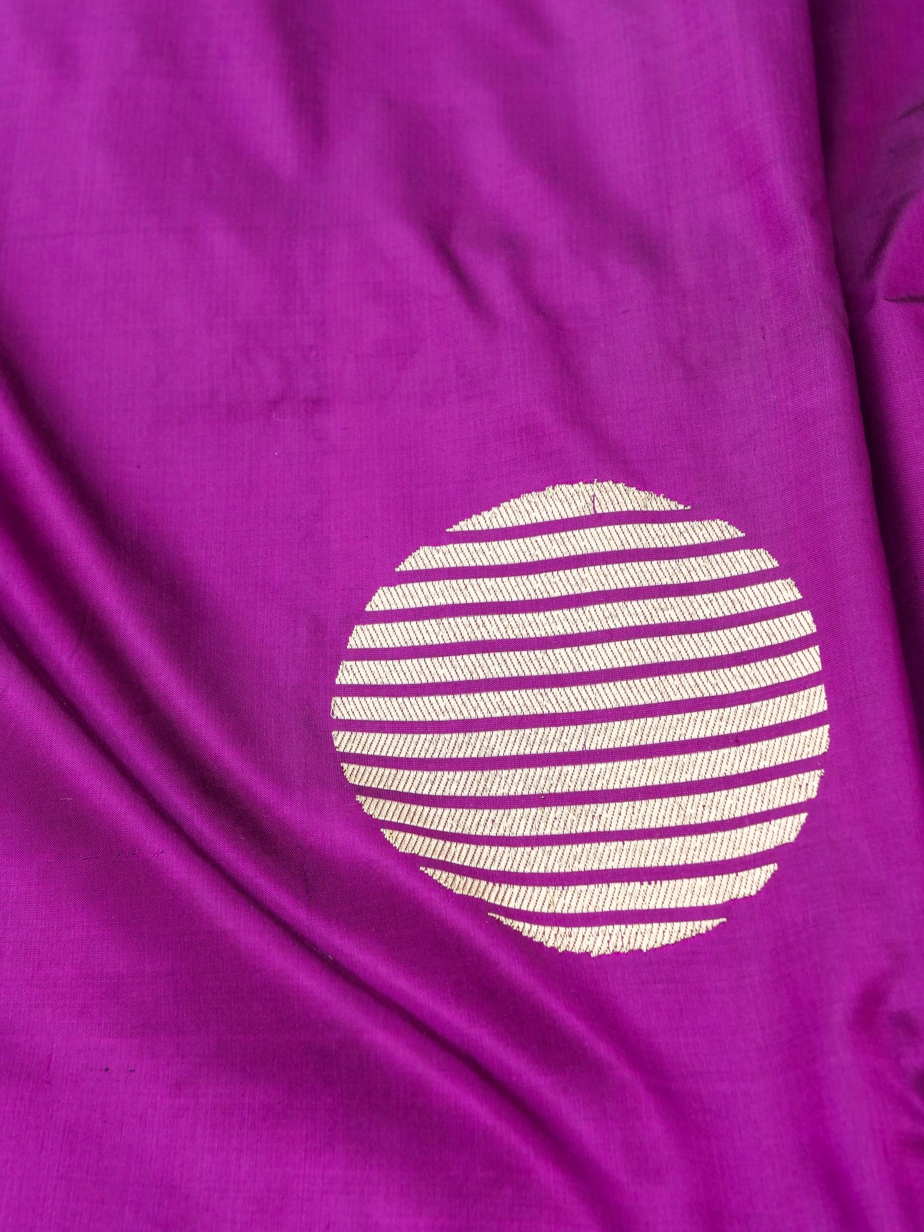 Handloom Banarasi Katan Silk Saree Purple Red Border - Khinkhwab