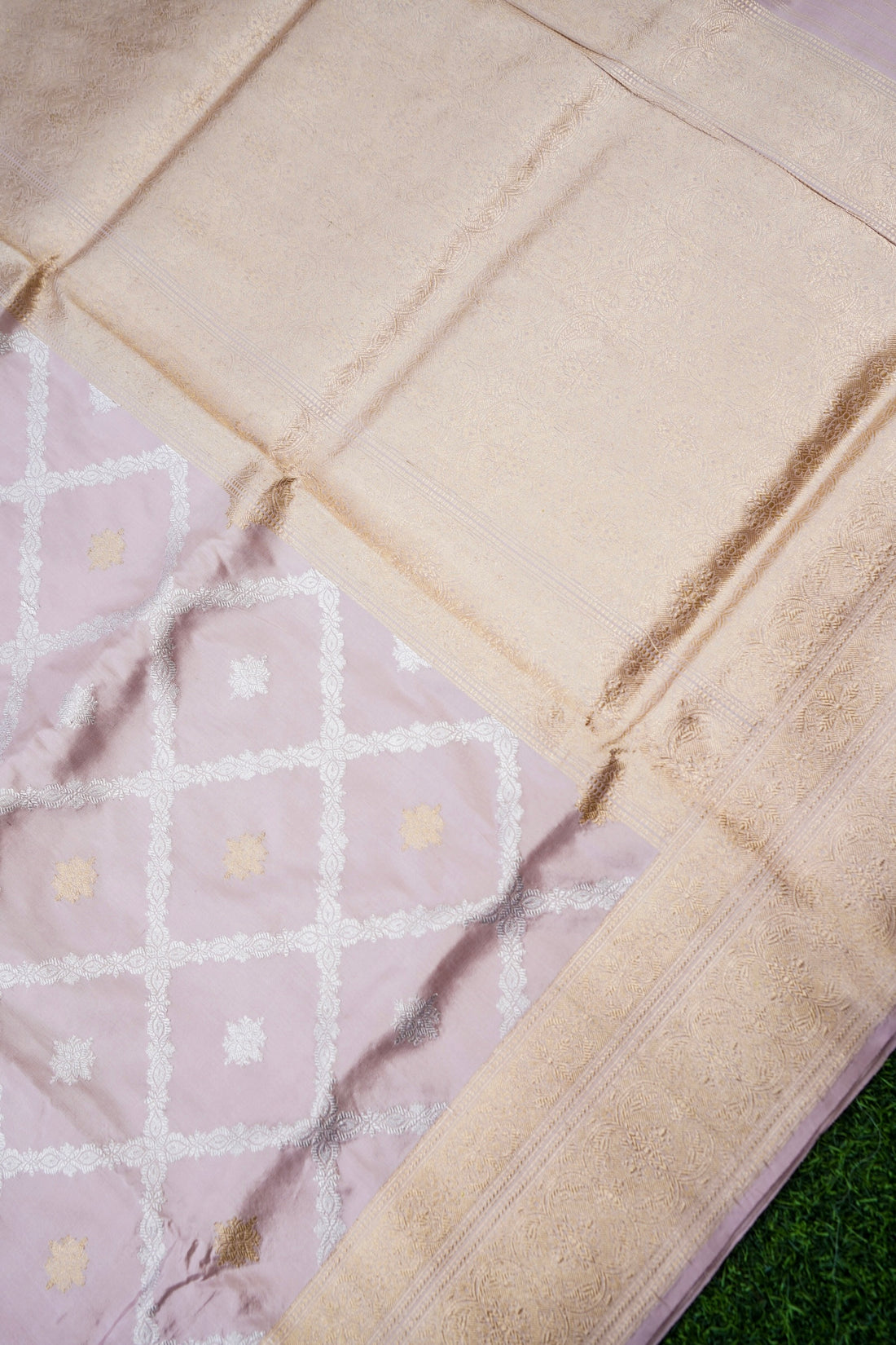 Banarasi Katan Silk Kadwa Handloom Saree in Blush Pink - Khinkhwab