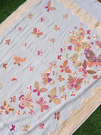 Georgette Banarasi Meenakari Titli Dupatta