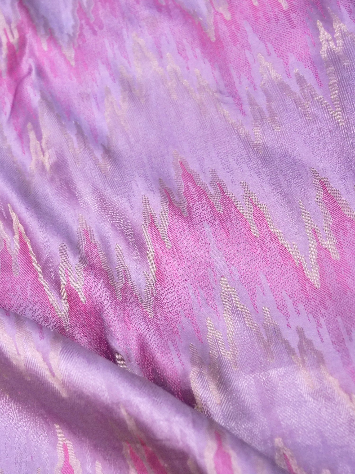Banarasi Katan Silk Resham Tanchoi Handwoven Saree in Lilac Pink - Khinkhwab