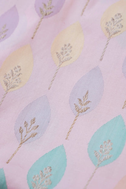 Banarasi Katan Silk Kadwa Handloom Saree in Powder Pink - Khinkhwab