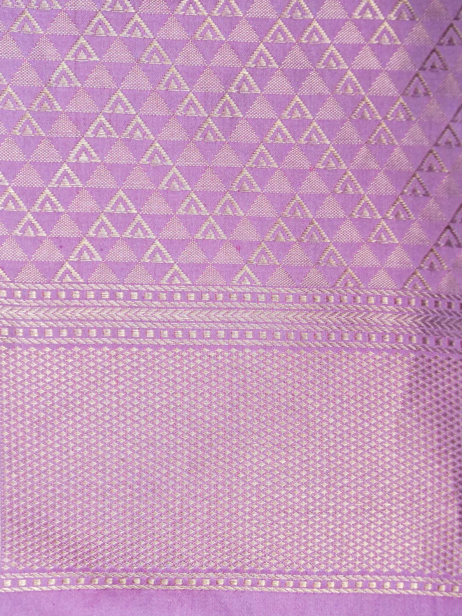 Banarasi Katan Silk Resham Tanchoi Handwoven Saree in Lilac Pink - Khinkhwab