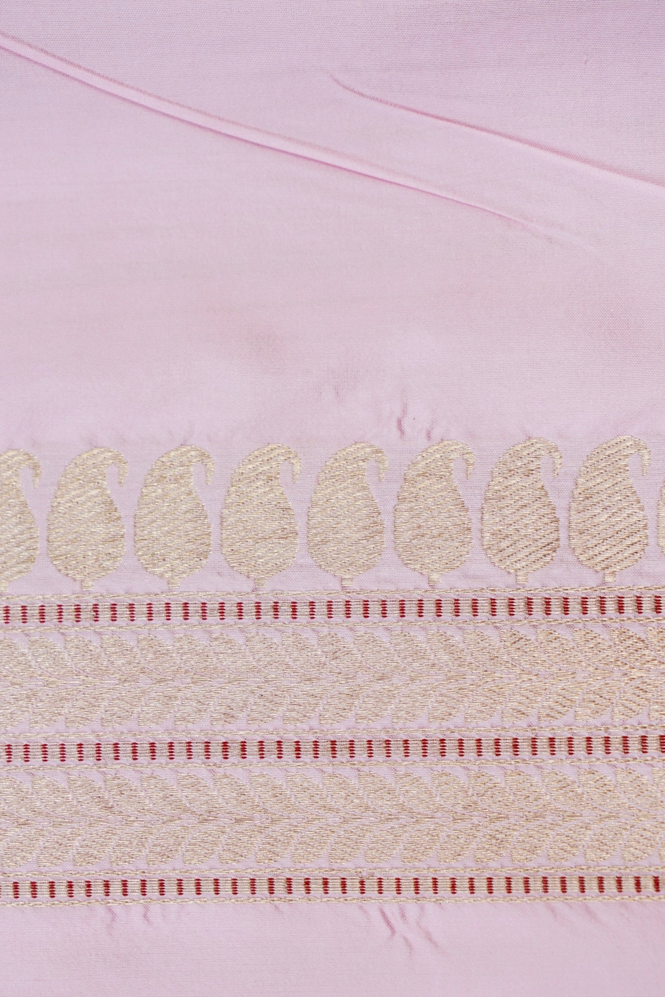 Banarasi Katan Silk Kadwa Handloom Saree in Powder Pink - Khinkhwab