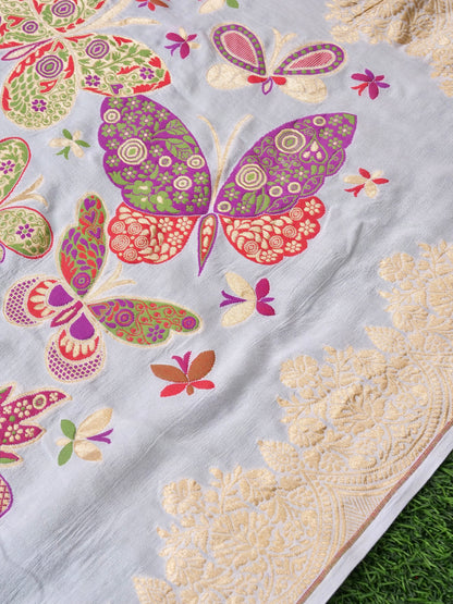 Georgette Banarasi Meenakari Titli Dupatta