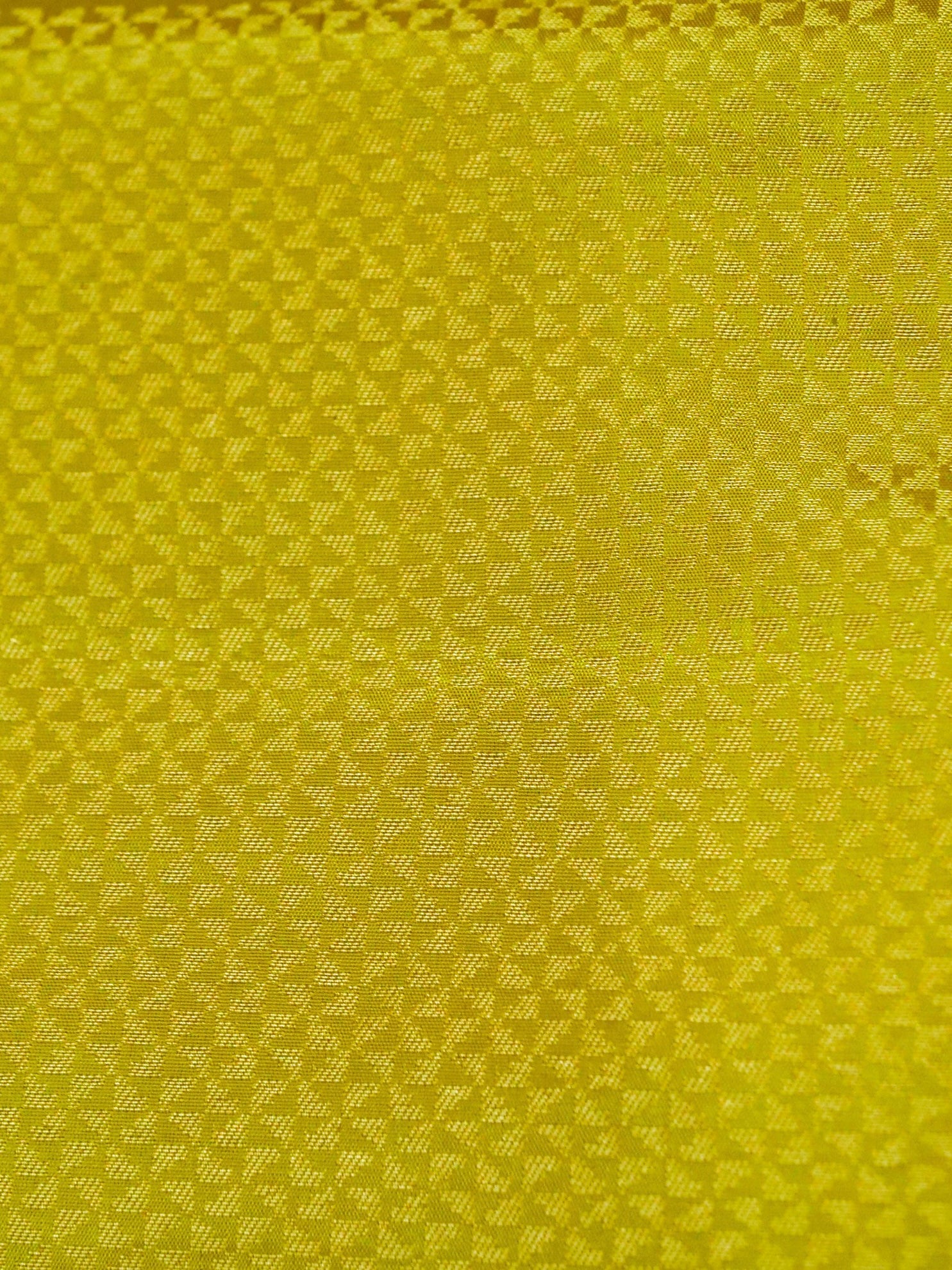 Banarasi Katan Silk Double Tani Alfi Skirt Border Handloom Saree | Yellow - Khinkhwab