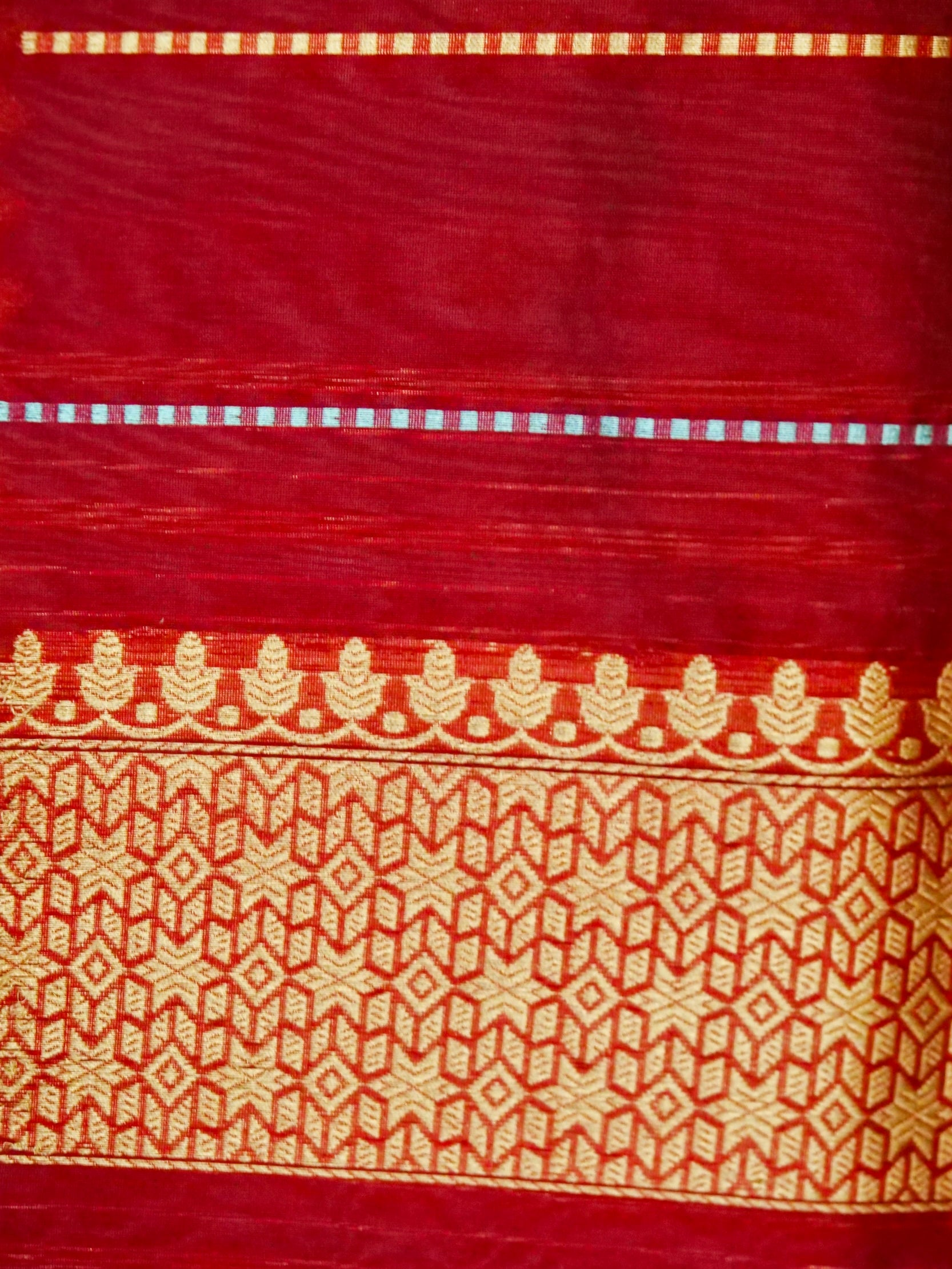 Banarasi Kora Silk Kadwa Alfi Skirt Handloom Saree | Turquoise - Khinkhwab