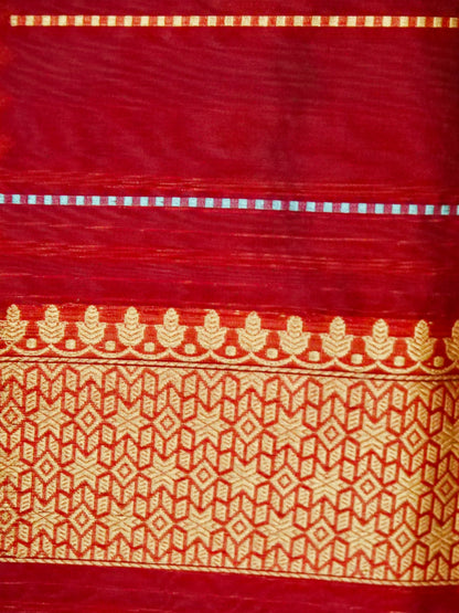 Banarasi Kora Silk Kadwa Alfi Skirt Handloom Saree | Turquoise - Khinkhwab