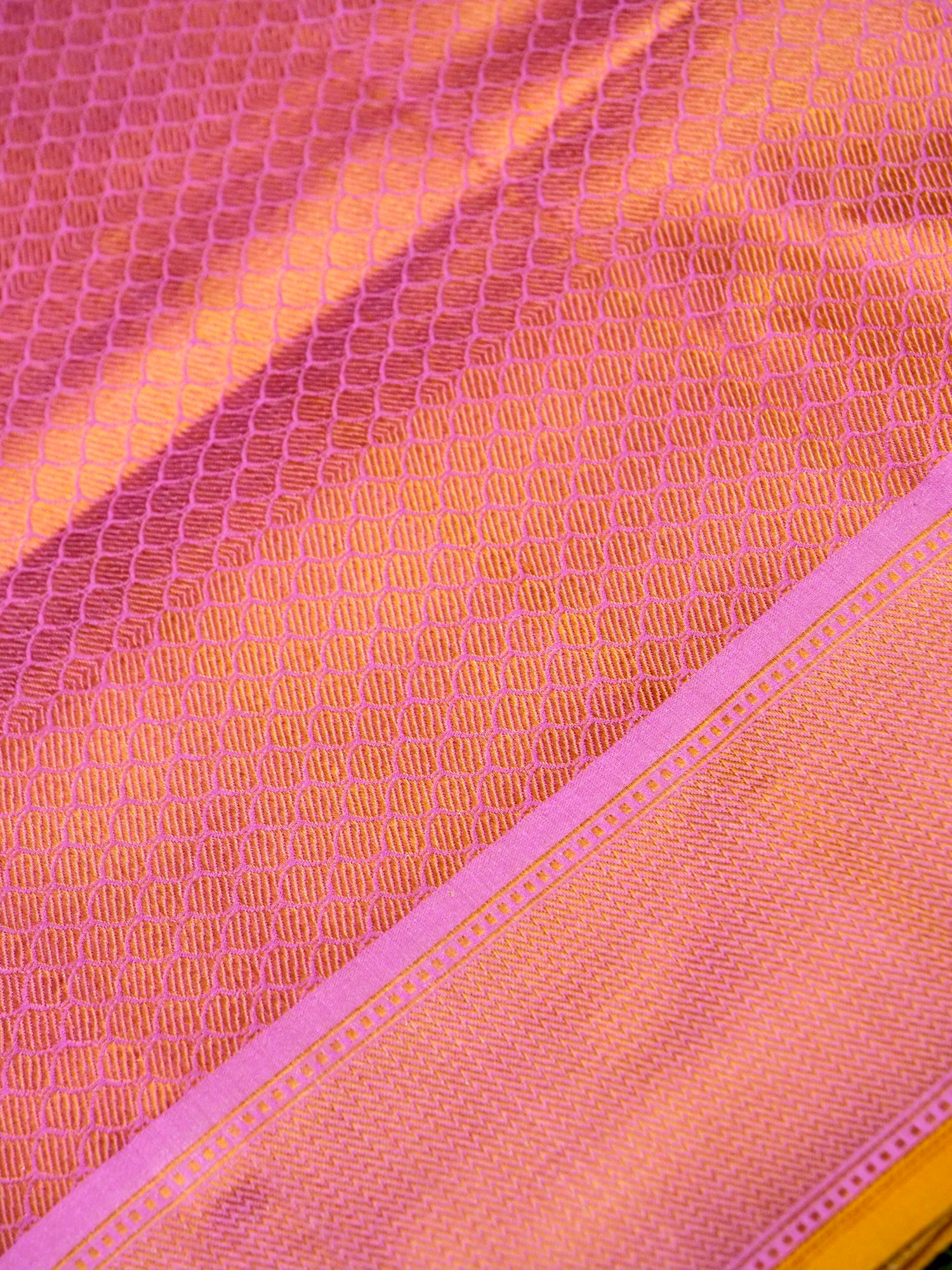Banarasi Katan Silk Patola Jaal Handwoven Saree in Cream - Khinkhwab