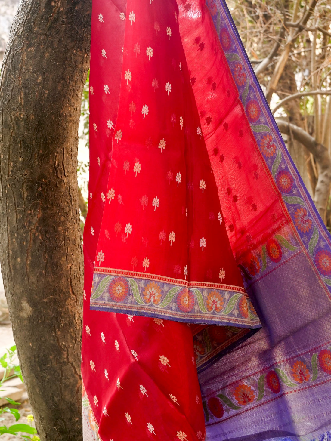 Handloom Pure Kora Silk Banarasi Kadwa Dupatta
