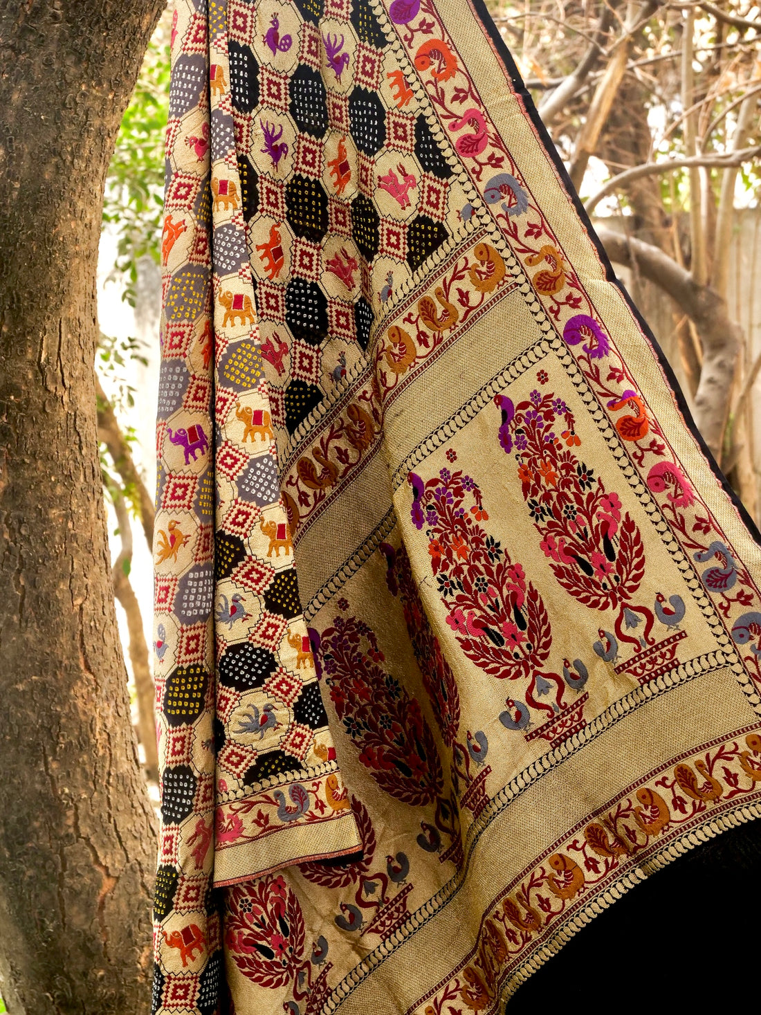 Banarasi Georgette Bandhani Dupatta - Khinkhwab