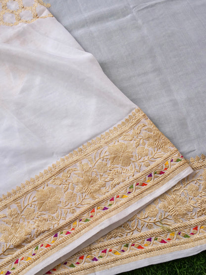 Handloom Georgette Banarasi Dyeable Kadwa Dupatta