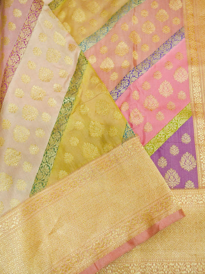 Banarasi Katan Silk Kadwa Rangkat Handloom Saree | Multicolour - Khinkhwab