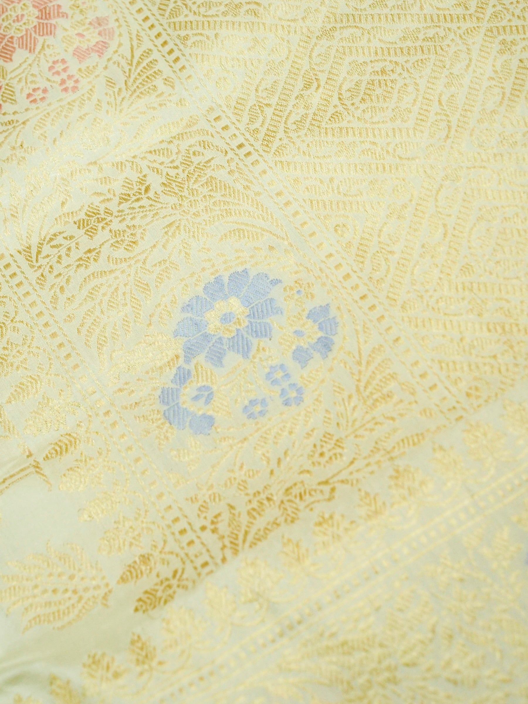 Banarasi Pure Katan Silk Kadwa Meenakari Saree | Ivory - Khinkhwab