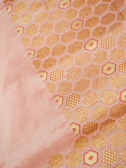 Banarasi Katan Silk Kadwa Skirt Border Handloom Saree | Blush Pink - Khinkhwab