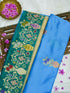 Banarasi Katan Silk Kadwa Tilfi Boota Handloom Saree | Sky Blue - Khinkhwab