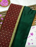 Banarasi Katan Silk Meenakari Border Handloom Saree | Bottle Green - Khinkhwab