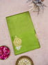 Banarasi Katan Silk Kadwa Striped Handwoven Saree in Parrot Green - Khinkhwab