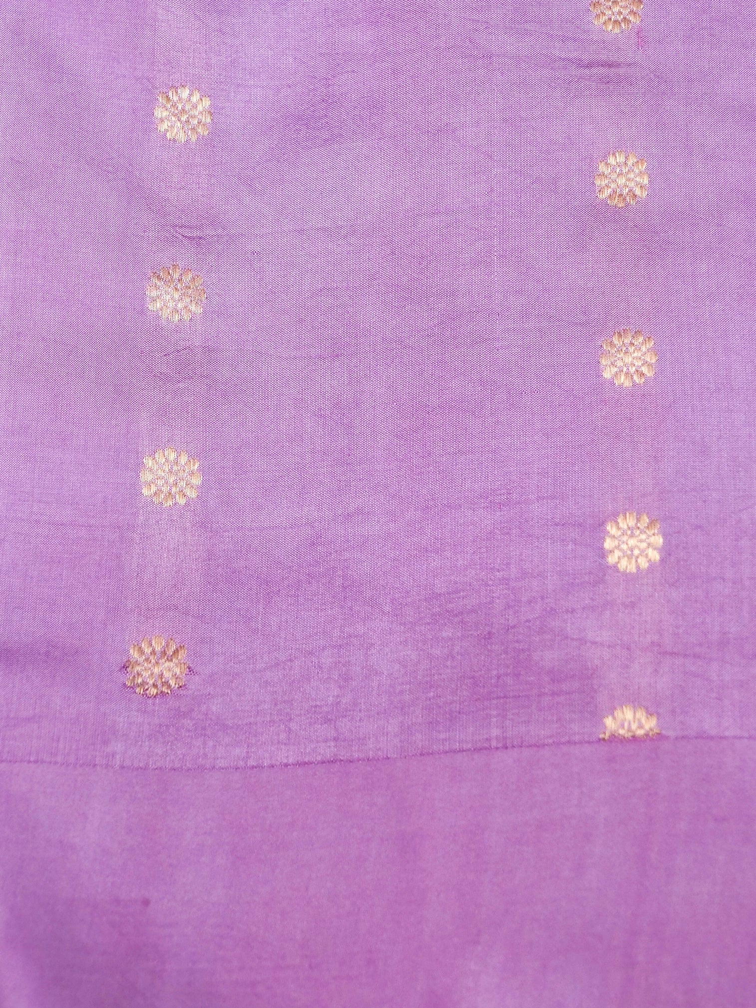 Banarasi Katan Silk Kadwa Handwoven Saree in Lilac - Khinkhwab