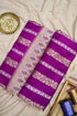 Banarasi Katan Silk Cutwork Handwoven Saree in Magenta Purple - Khinkhwab